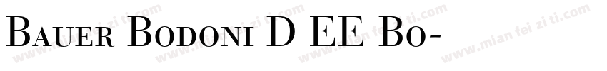 Bauer Bodoni D EE Bo字体转换
